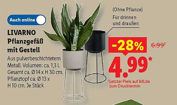LIVARNO Pflanzgefäß mit Gestell