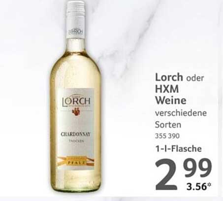 Lorch oder HXM Weine verschiedene Sorten 355 390 1-l-Flasche
