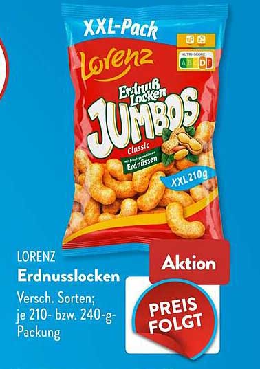 Lorenz Erdnusslocken Versch. Sorten; je 210- bzw. 240-g-Packung