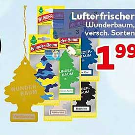 Lufterfrischer Wunderbaum, versch. Sorten