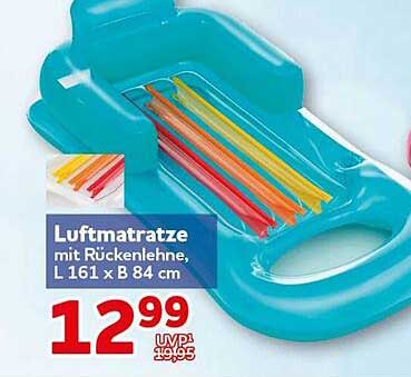 Luftmatratze mit Rückenlehne, L 161 x B 84 cm
