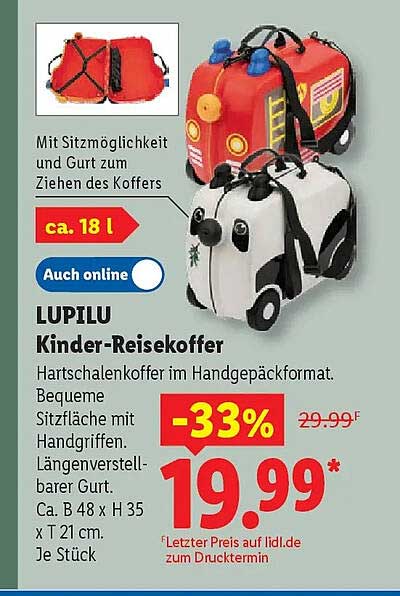 LUPILU Kinder-Reisekoffer
