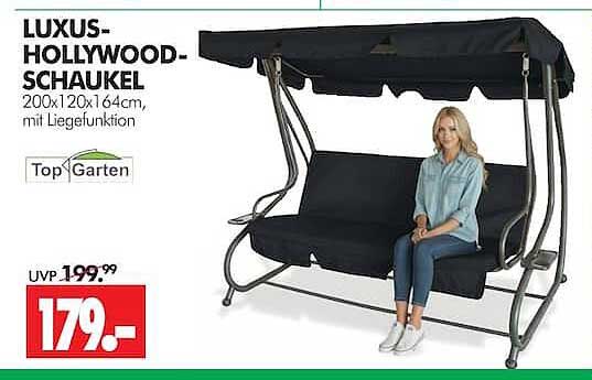 LUXUS-HOLLYWOOD-SCHAUKEL 200x120x64cm, mit Liegefunktion