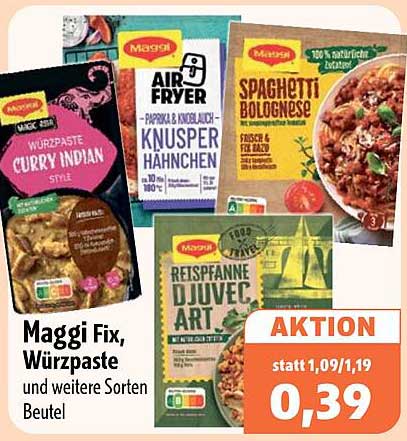 Maggi Fix, Würzpaste und weitere Sorten Beutel