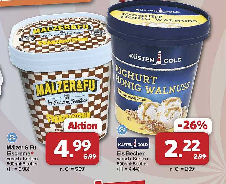 Mälzer & Fu Eiscreme* versch. Sorten 500-ml-Becher