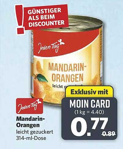Mandarin-Orangen leicht gezuckert 314-ml-Dose