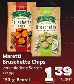 Maretti Bruschette Chips verschiedene Sorten 150-g-Beutel