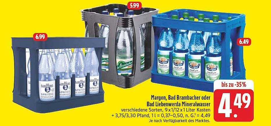 Margon, Bad Brambacher oder Bad Liebenwerda Mineralwasser