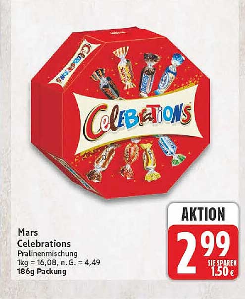 Mars Celebrations Platinmischung 186g Packung
