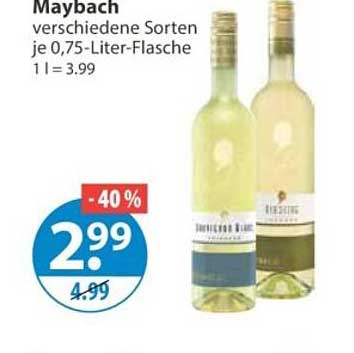Maybach verschiedene Sorten je 0,75-Liter-Flasche 1 l = 3.99