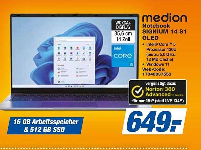 medion Notebook SIGNIUM 14 S1 OLED
