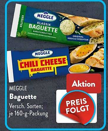 MEGGLE Baguette Versch. Sorten; je 160-g-Packung