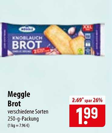 Meggle Brot verschiedene Sorten 250-g-Packung
