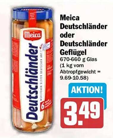 Meica Deutschländer oder Deutschländer Geflügel