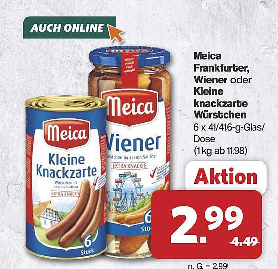 Meica Frankfurter, Wiener oder Kleine knackzarte Würstchen