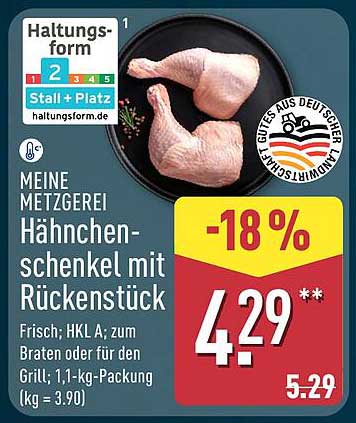 MEINE METZGEREI Hähnchen-Schenkel mit Rückenstück