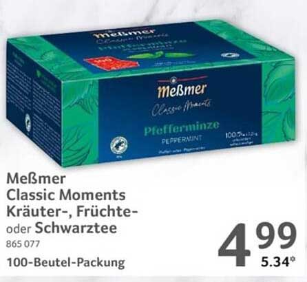 Meßmer Classic Moments Kräuter-, Früchte- oder Schwarztee