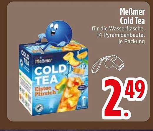 Meßmer Cold Tea für die Wasserflasche, 14 Pyramidebeutel je Packung