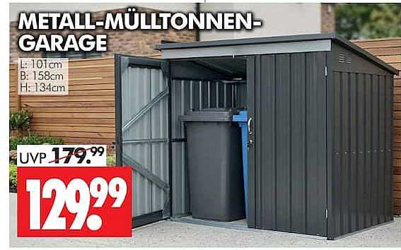 METALL-MÜLLTONNEN-GARAGE