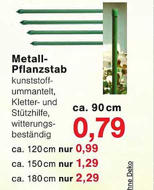 Metall-Pflanzstab kunststoff-ummantelt, Kletter- und Stützhilfe, witterungsbeständig