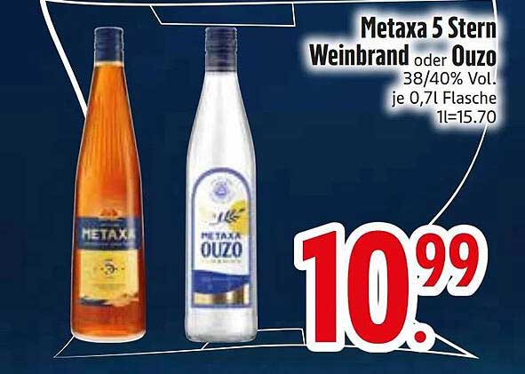 Metaxa 5 Stern Weinbrand oder Ouzo