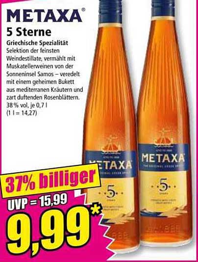 METAXA 5 Sterne Griechische Spezialität