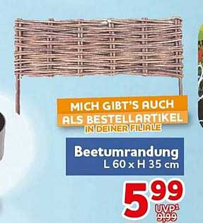 MICH GIBT’S AUCH ALS BESTELLARTIKEL IN DEINER FILIALE Beetumrandung L 60 x H 35 cm