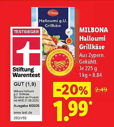 MILBONA Halloumi Grillkäse