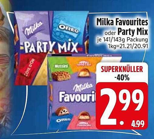 Milka Favourites oder Party Mix