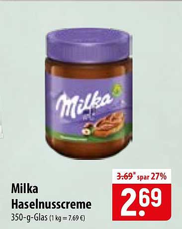 Milka Haselnusscreme