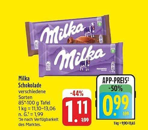 Milka Schokolade verschiedene Sorten 85-100 g Tafel