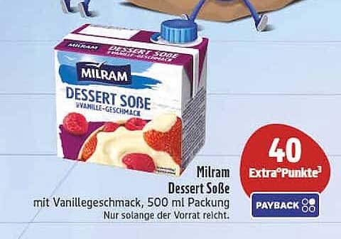 Milram Dessert Soße mit Vanillegeschmack, 500 ml Packung