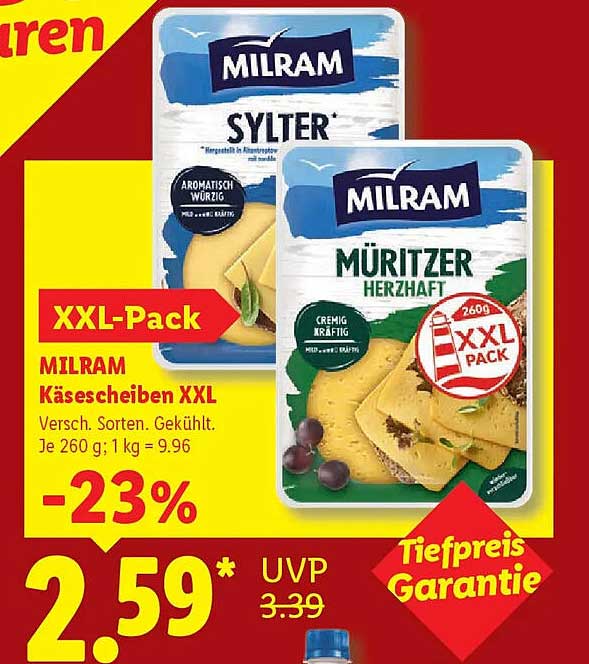 MILRAM Käsescheiben XXL