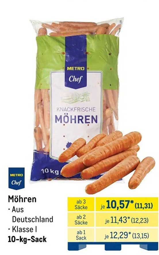 Möhren - Aus Deutschland - Klasse I - 10-kg-Sack