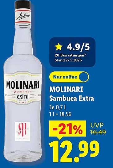 MOLINARI Sambuca Extra