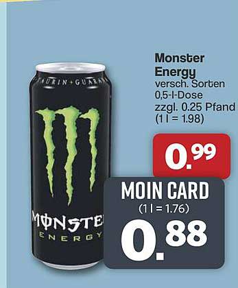 Monster Energy versch. Sorten 0,5-l-Dose zzgl. 0.25 Pfand (1 l = 1.98)