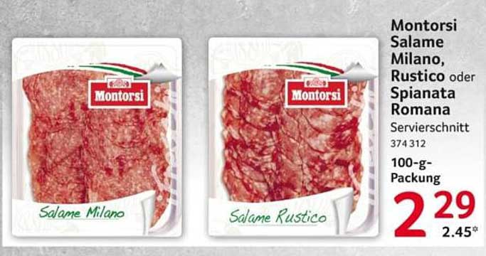 Montorsi Salame Milano, Rustico oder Spianata Romana