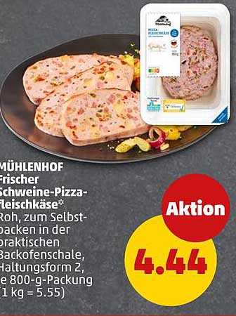 MÜHLENHOF Frischer Schweine-Pizza-Fleischkäse*