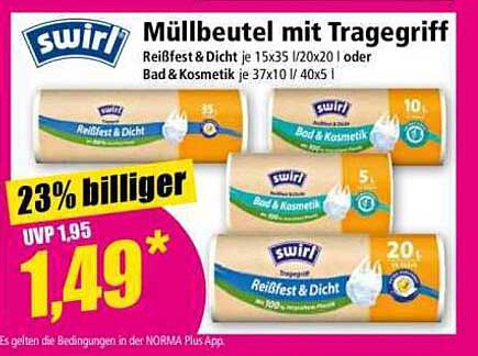 Müllbeutel mit Tragegriff