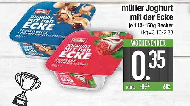 müller Joghurt mit der Ecke je 113-150g Becher