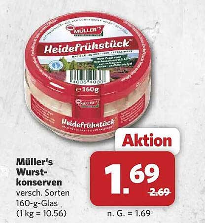 Müller's Wurstkonserven versch. Sorten 160-g-Glas