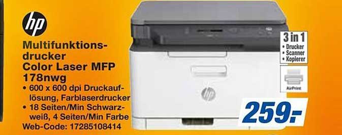 Multifunktionsdrucker Color Laser MFP 178nwg
