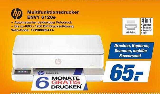 Multifunktionsdrucker ENVY 6120e