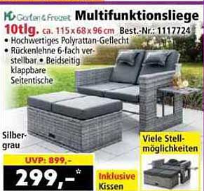 Multifunktionsliege 10tlg.