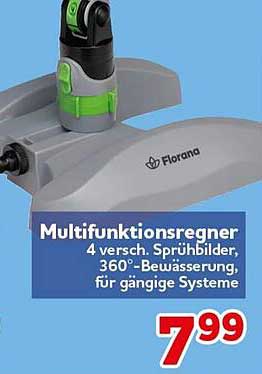 Multifunktionsregner 4 versch. Sprühbilder, 360°-Bewässerung, für gängige Systeme