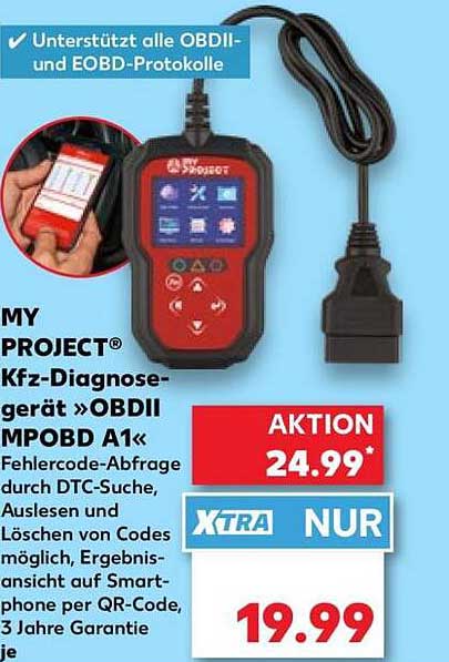 MY PROJECT Kfz-Diagnosegerät »OBDII MP0BD A1«