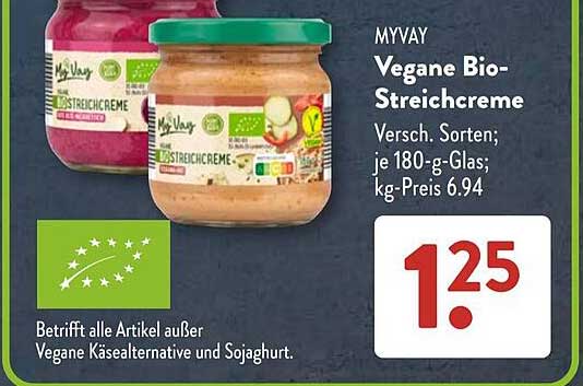 MYVAY Vegane Bio-Streichcreme