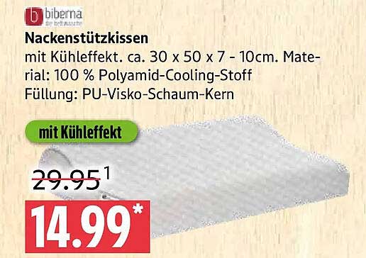 Nackenkstzkissen mit Kühleffekt