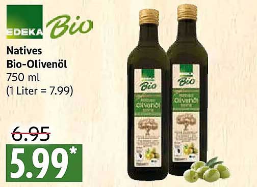Natives Bio-Olivenöl 750 ml (1 Liter = 7.99)