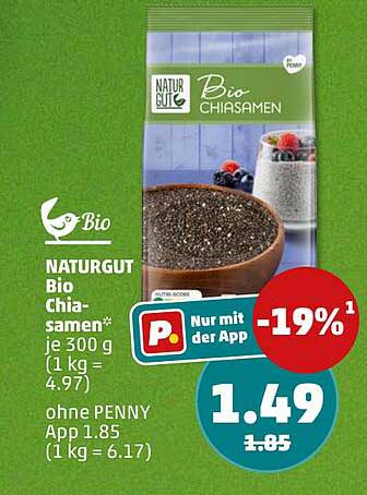 NATURGUT Bio Chia-samen* je 300 g (1 kg = 4.97)